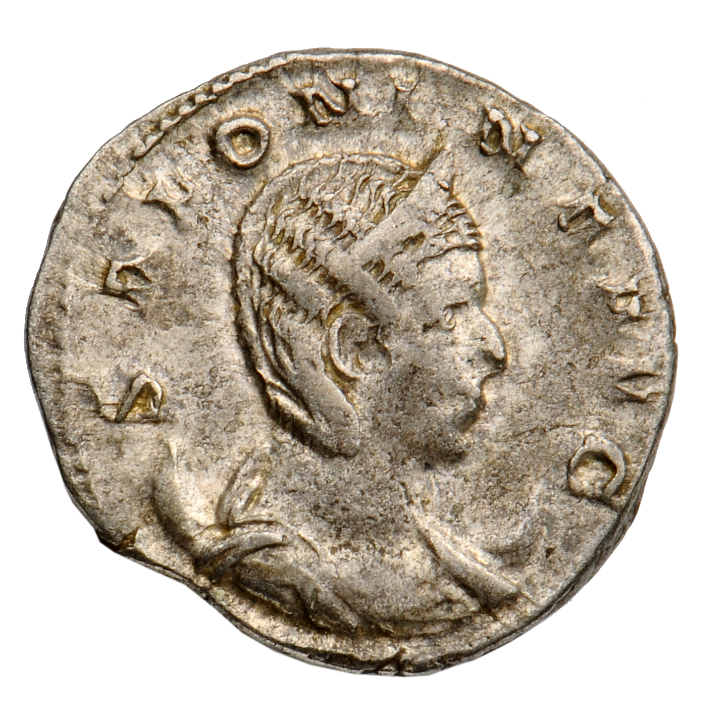 RIC V Salonina 70 Valerian obverse, Bust of Salonina, diademed, draped, on crescent, right