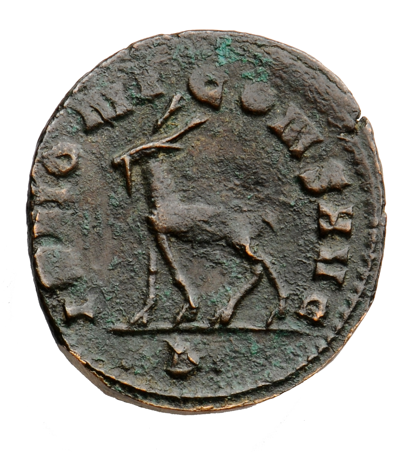 Gallienus reverse — Indulgentia, draped, seated left, holding patera in right hand and sceptre in left hand