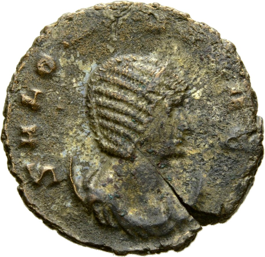 RIC V Salonina (2) 11 Gallienus obverse, Bust of Salonina, diademed, draped, right, on crescent