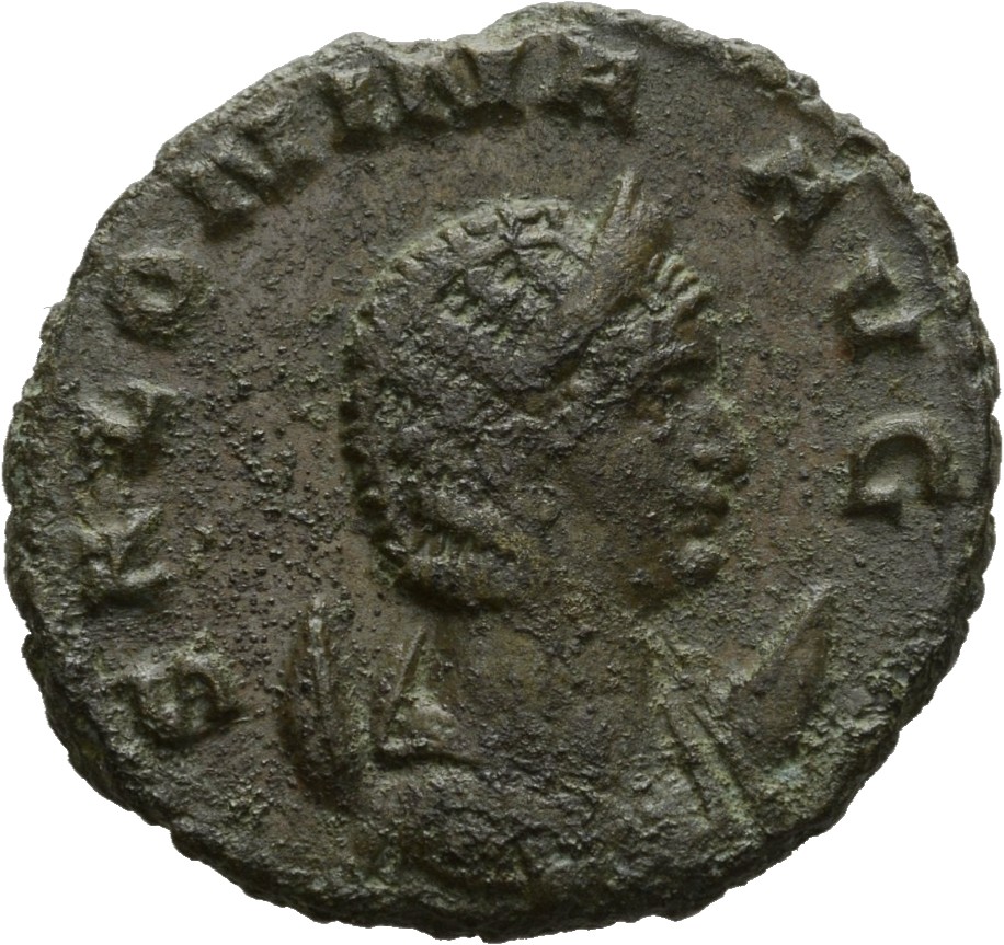 RIC V Salonina (2) 2 Gallienus obverse, Bust of Salonina, diademed, draped, right, on crescent
