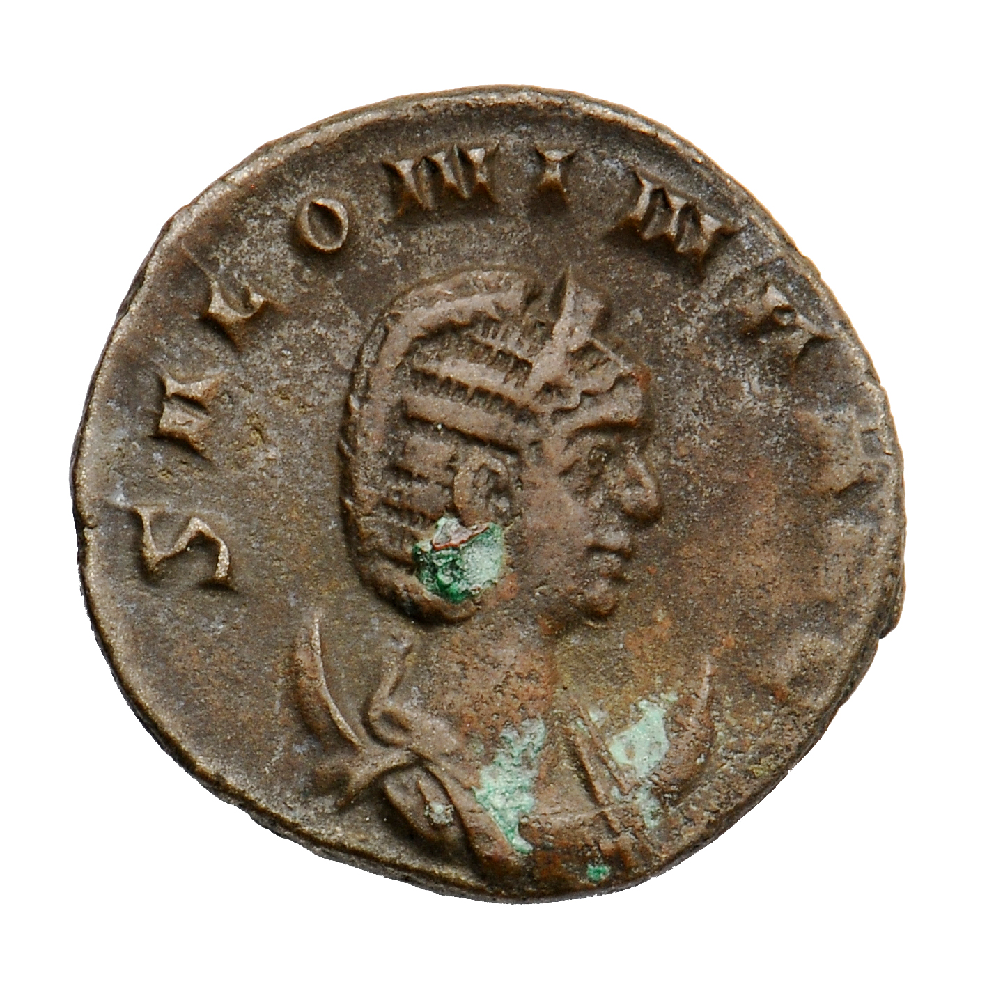 RIC V Salonina (2) 29 Gallienus obverse, Bust of Salonina, diademed, draped, right, on crescent