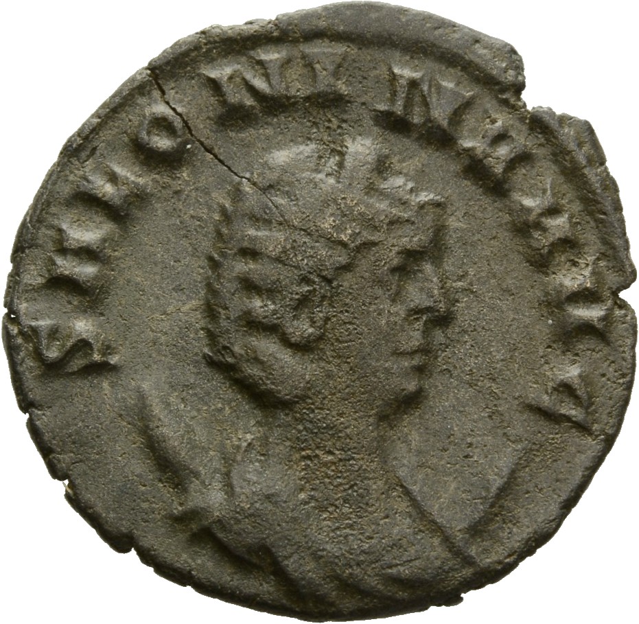 RIC V Salonina (2) 30 Gallienus obverse, Bust of Salonina, diademed, draped, right, on crescent