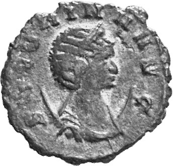 RIC V Salonina (2) 31 Gallienus obverse, Bust of Salonina, diademed, draped, right, on crescent
