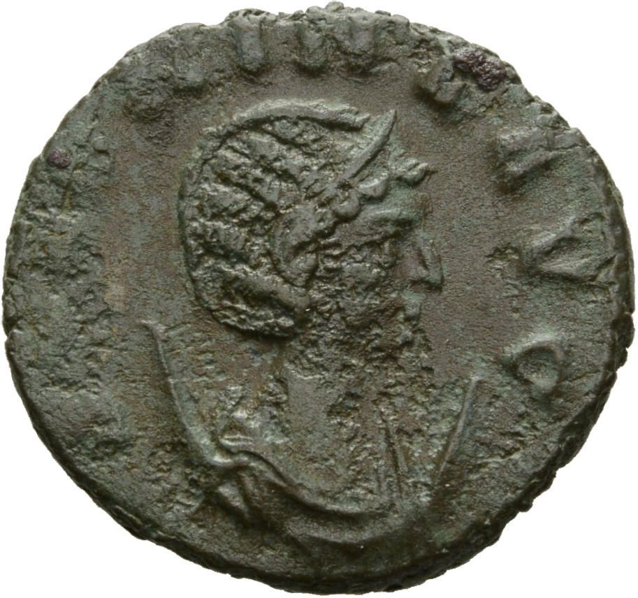 RIC V Salonina (2) 5 Gallienus obverse, Bust of Salonina, diademed, draped, right, on crescent