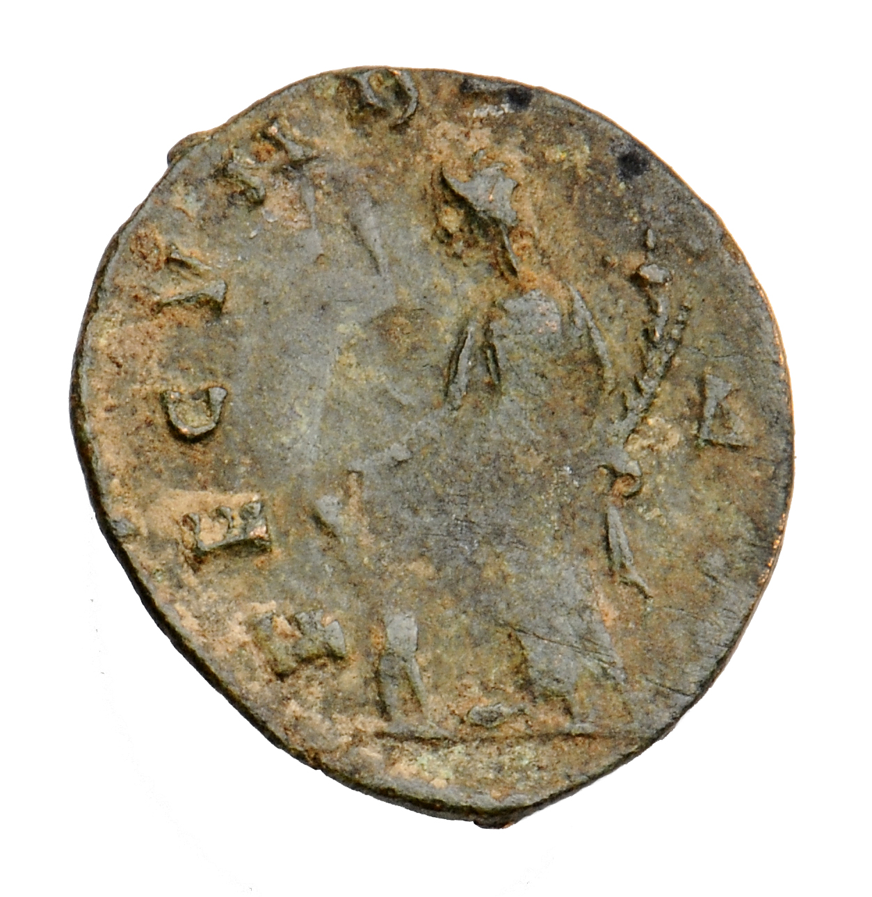 RIC V Salonina (2) 5A Gallienus reverse, Fecunditas, draped, standing left, holding cornucopiae in left hand; at her feet,...