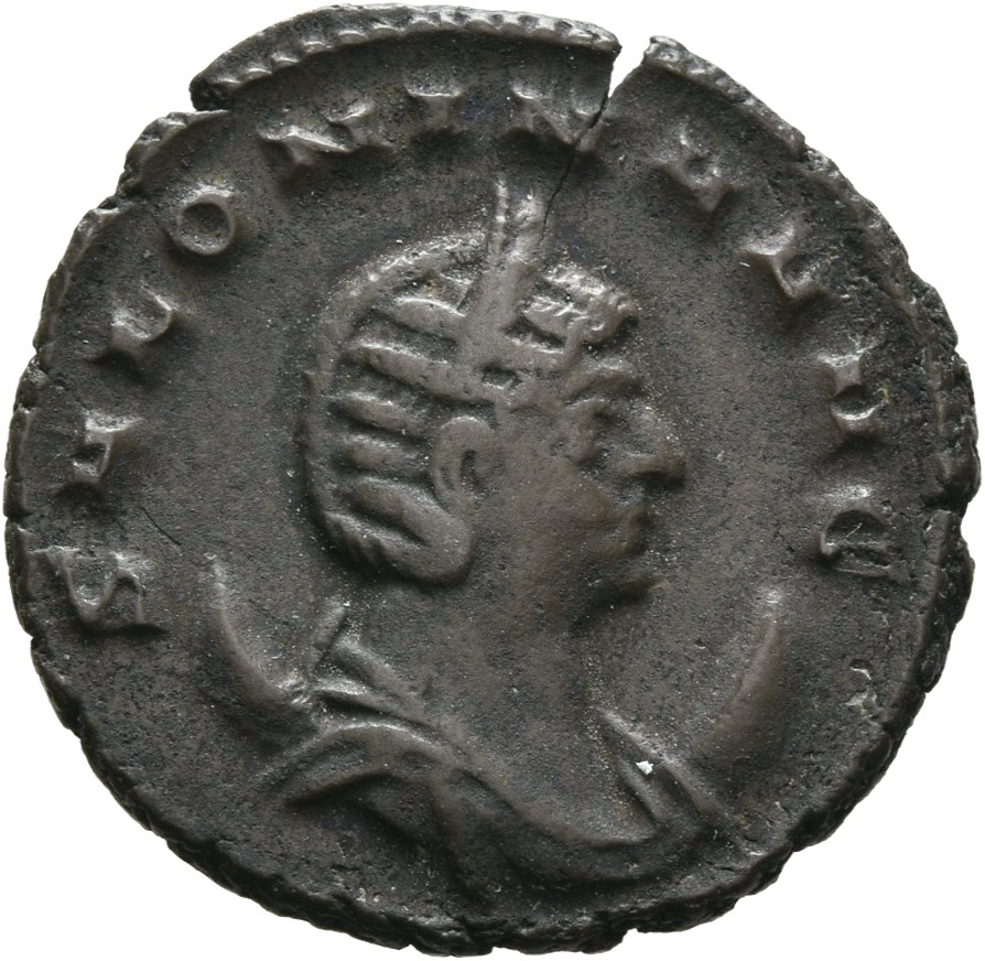 RIC V Salonina (2) 69 Gallienus obverse, Bust of Salonina, diademed, draped, right, on crescent