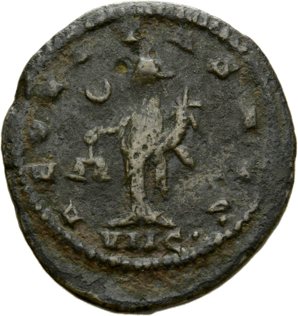 RIC V Salonina (2) 87 Gallienus reverse, Aequitas, draped, standing left, holding scales in right hand and cornucopiae in ...