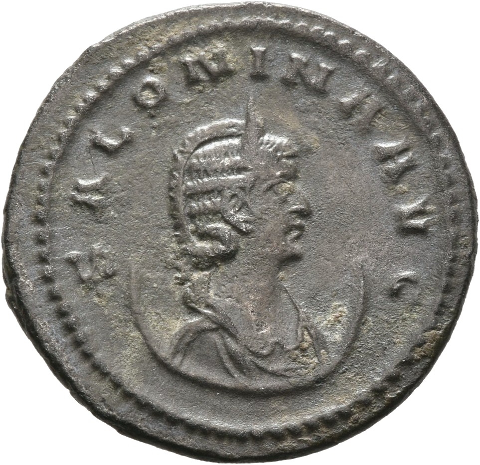 RIC V Salonina (2) 90 Gallienus obverse, Bust of Salonina, diademed, draped, right, on crescent