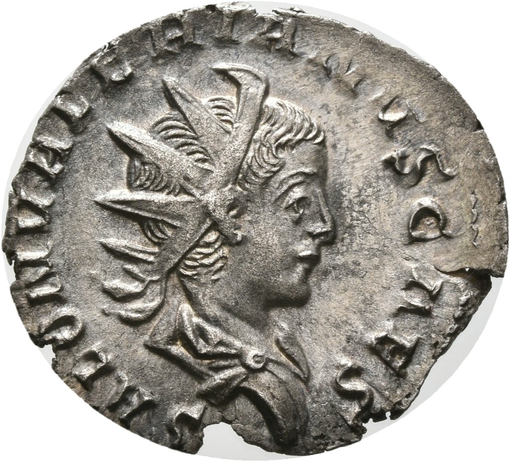 RIC V Saloninus 26 Valerian obverse, Bust of Saloninus, radiate, draped, right