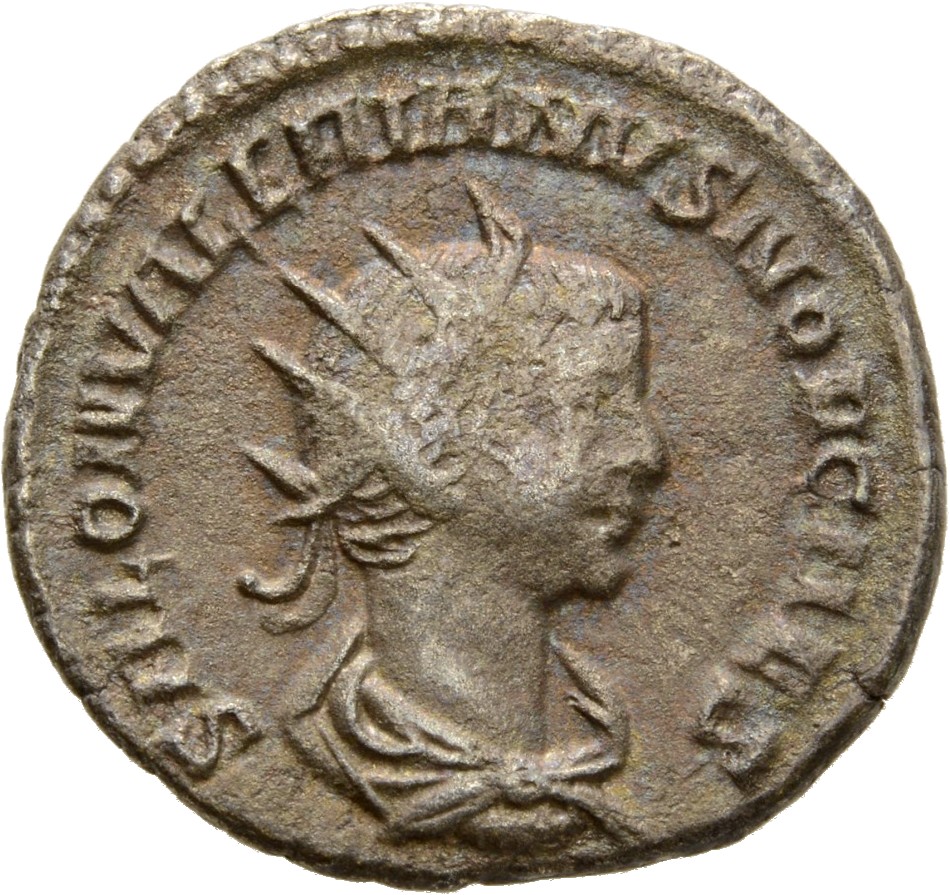 RIC V Saloninus 36 Valerian obverse, Bust of Saloninus, radiate, draped, right