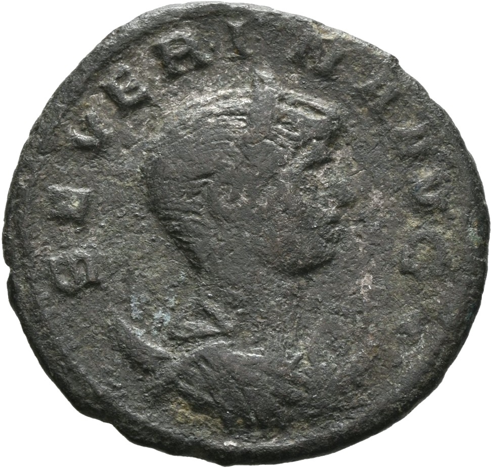 RIC V Severina 20 Aurelian obverse, Bust of Severina, diademed, draped, on crescent, right
