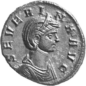 RIC V Severina 6 Aurelian obverse, Bust of Severina, diademed, draped, right