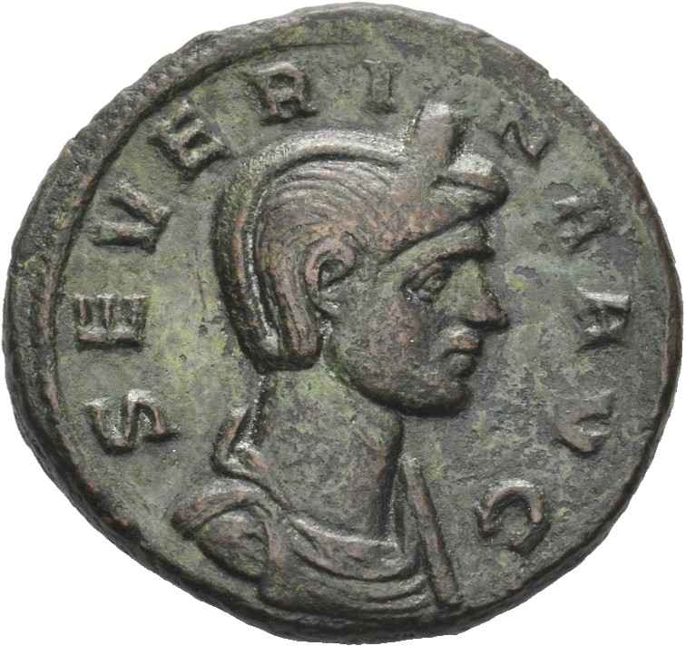 RIC V Severina 7 Aurelian obverse, Bust of Severina, diademed, draped, right