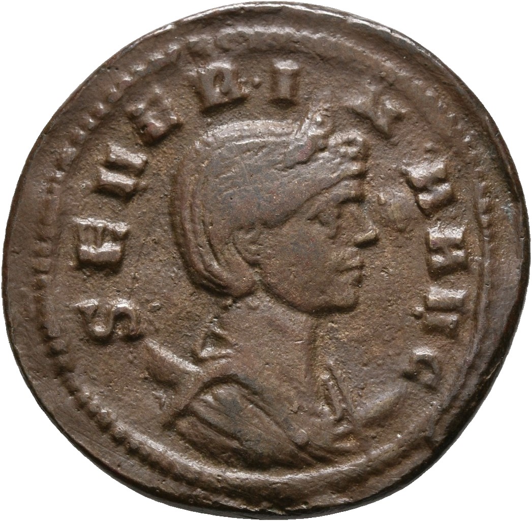 RIC V Severina 9 Aurelian obverse, Bust of Severina, diademed, draped, on crescent, right