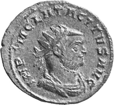RIC V Tacitus 151 Tacitus obverse, Bust of Tacitus, radiate, draped, cuirassed, right