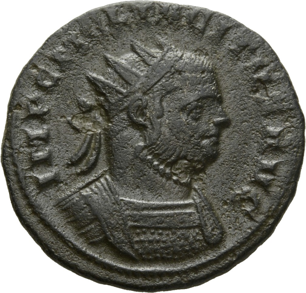 RIC V Tacitus 152 Tacitus obverse, Bust of Tacitus, radiate, draped, cuirassed, right or bust of Tacitus, radiate, cuirass...
