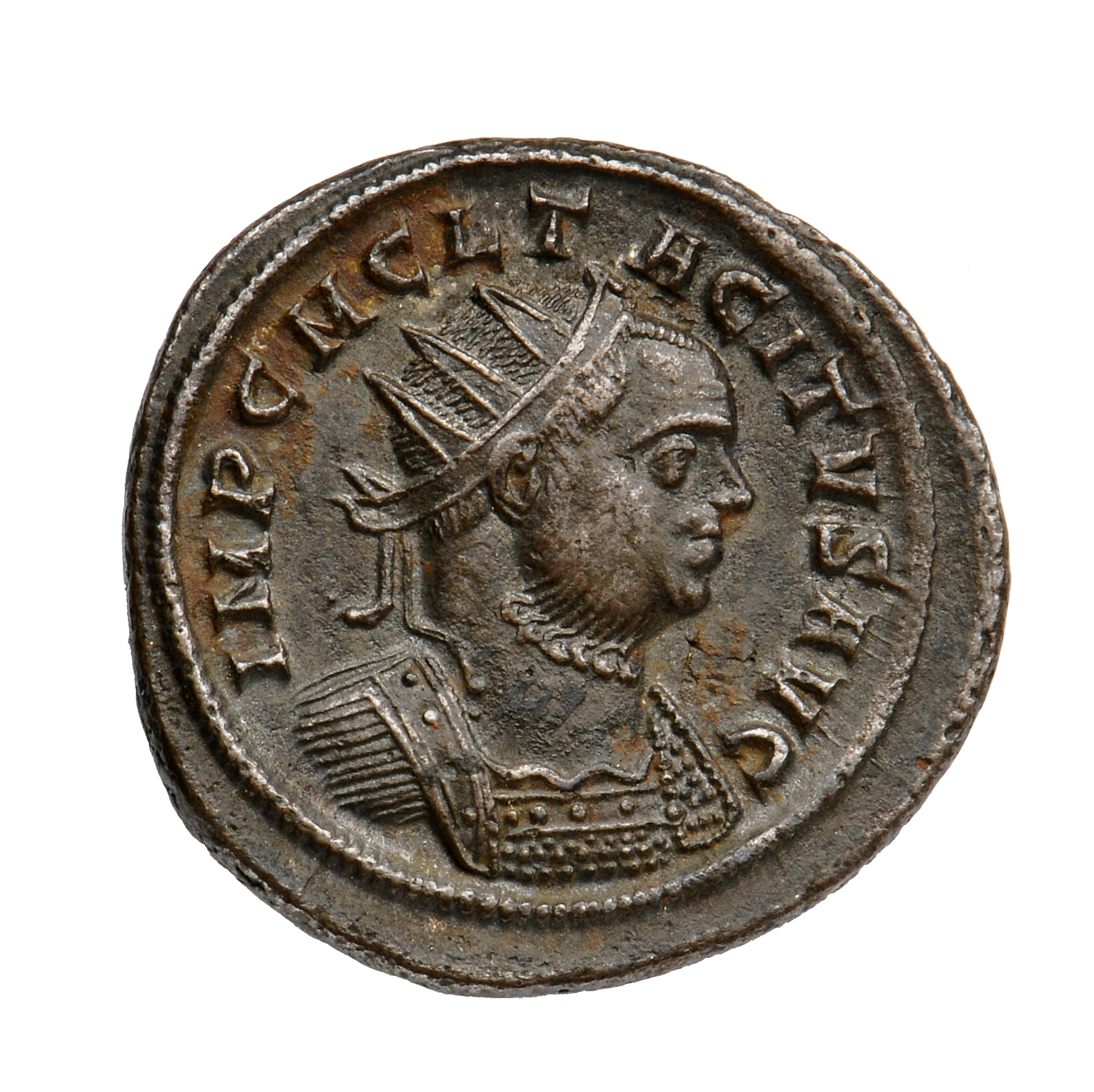 RIC V Tacitus 163 Tacitus obverse, Bust of Tacitus, radiate, draped, cuirassed, right or bust of Tacitus, radiate, cuirass...
