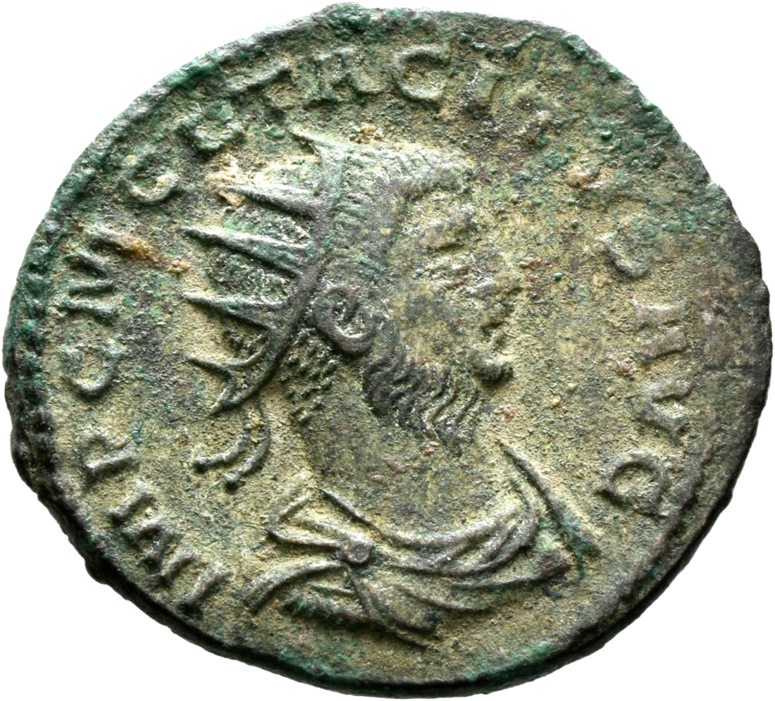 RIC V Tacitus 210 Tacitus obverse, Bust of Tacitus, radiate, draped, cuirassed, right