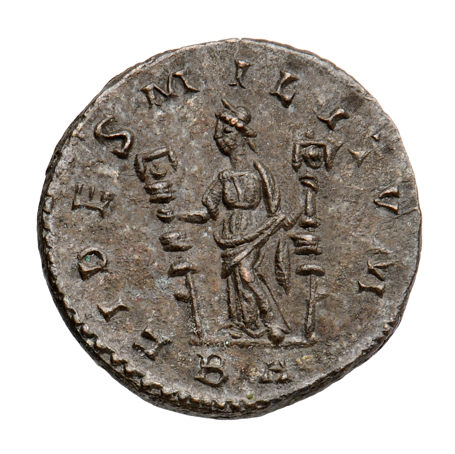 RIC V Tacitus 25 Tacitus reverse, Fides, draped, standing left, holding ensign in each hand