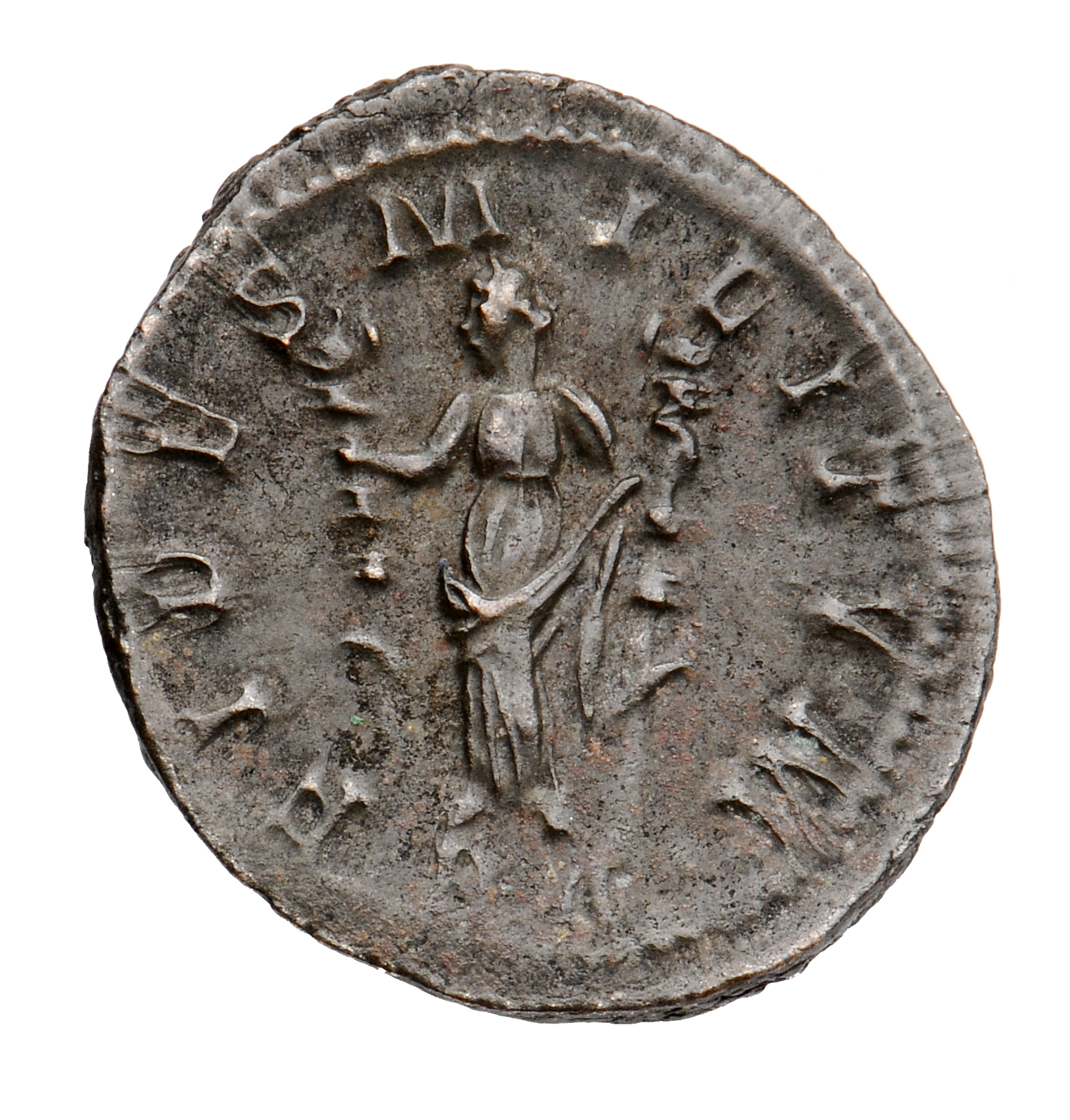 RIC V Tacitus 27 Tacitus reverse, Fides, draped, standing left, holding ensign in each hand