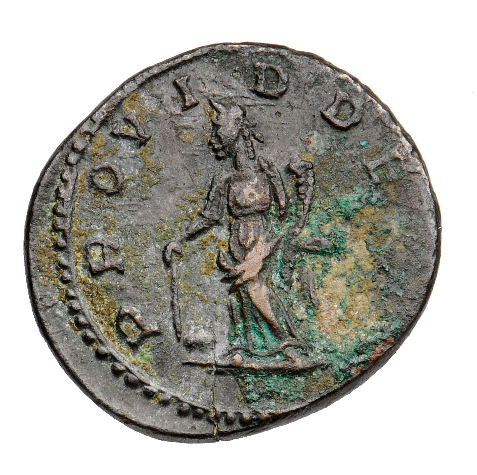 RIC V Tacitus 48 Tacitus reverse, Providentia, draped, standing left, holding baton in right hand and cornucopiae in left ...
