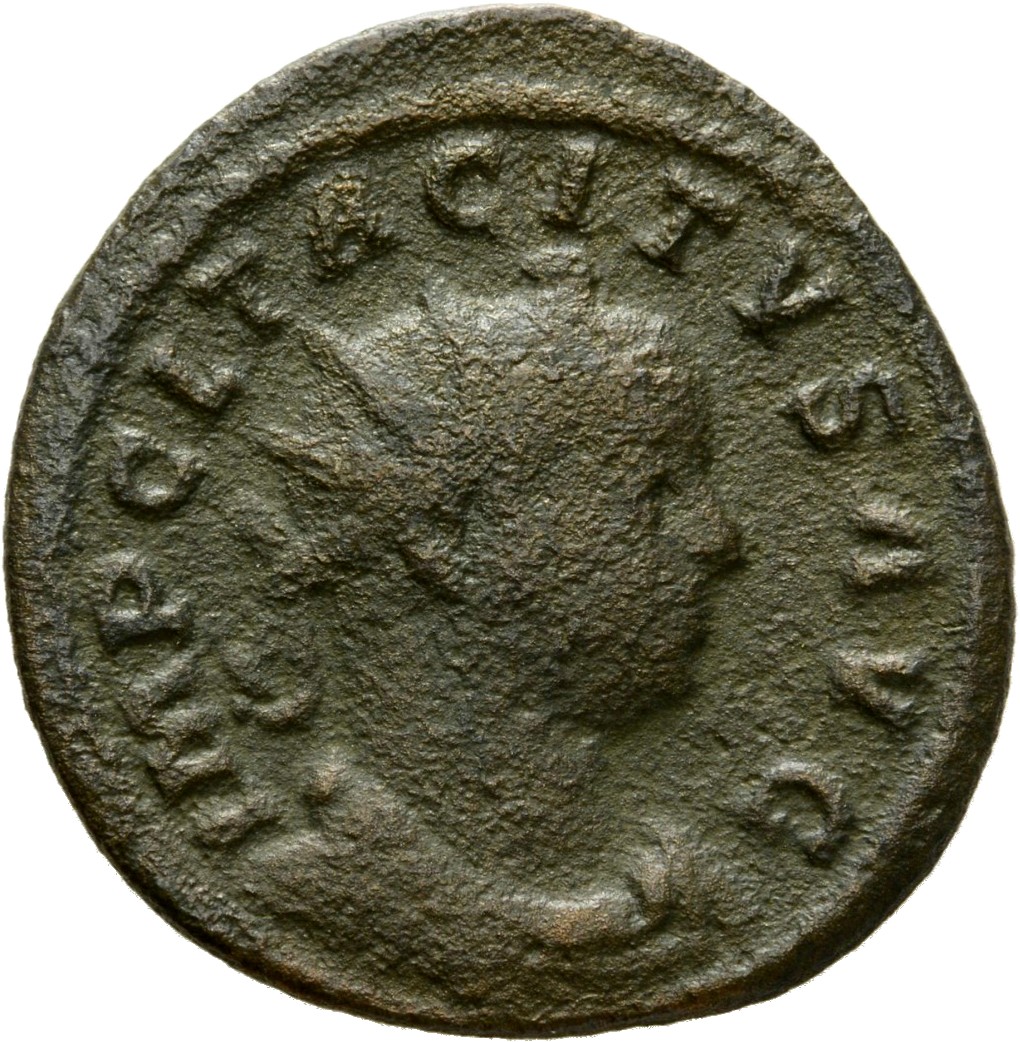 RIC V Tacitus 58 Tacitus obverse, Bust of Tacitus, radiate, draped, cuirassed, right