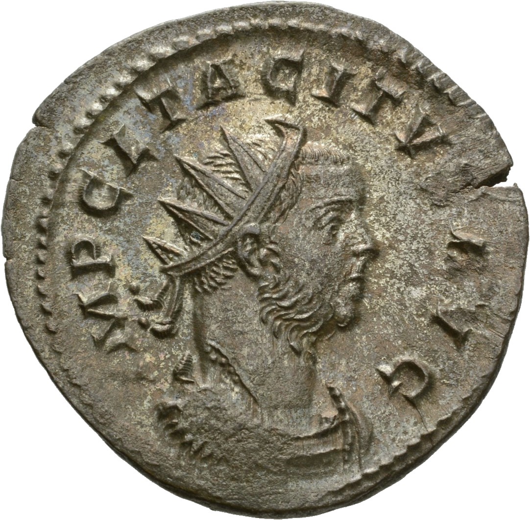 RIC V Tacitus 61 Tacitus obverse, Bust of Tacitus, radiate, draped, cuirassed, right