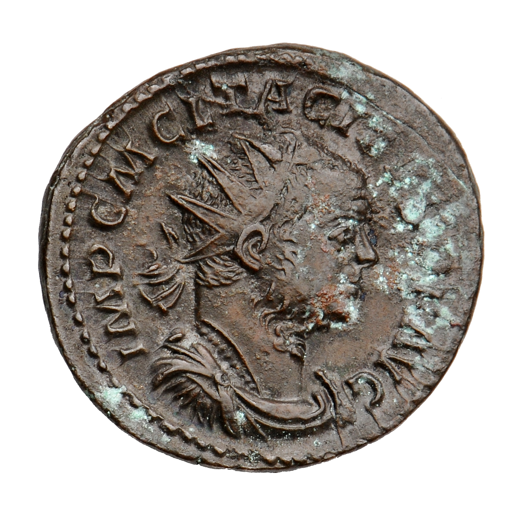 RIC V Tacitus 63 Tacitus obverse, Bust of Tacitus, radiate, draped, cuirassed, right