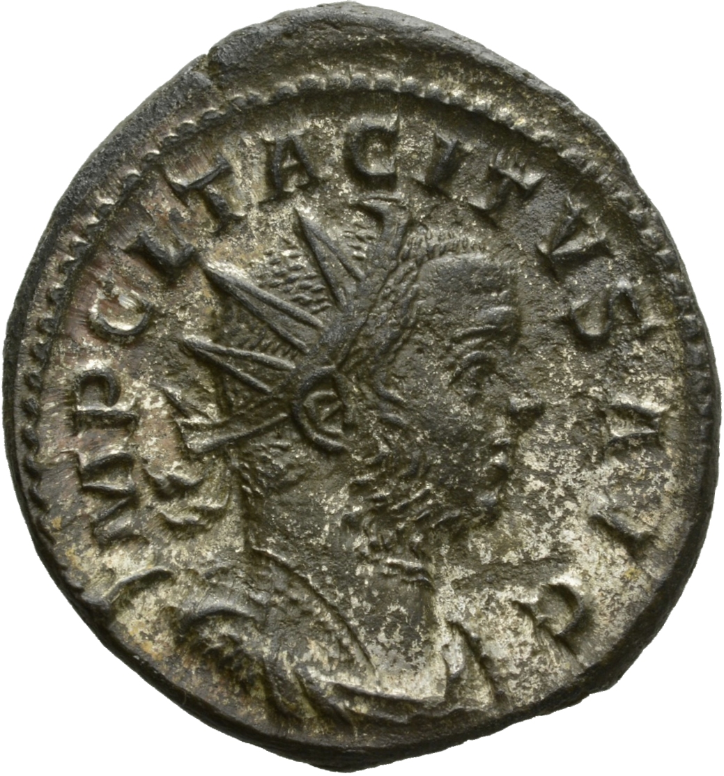 RIC V Tacitus 65 Tacitus obverse, Bust of Tacitus, radiate, draped, cuirassed, right