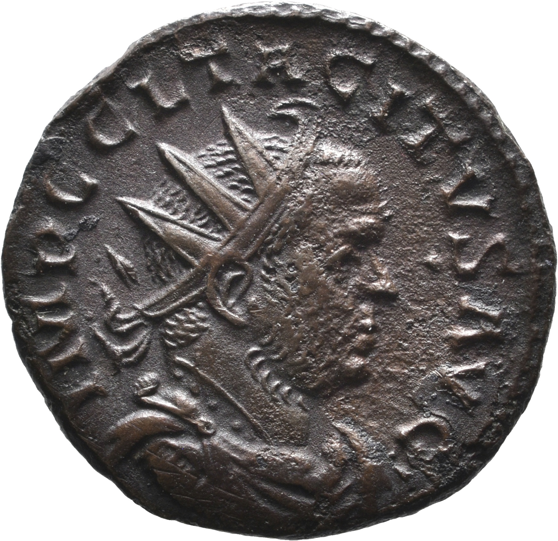 RIC V Tacitus 69 Tacitus obverse — Bust of Tacitus, radiate, draped, cuirassed, right or bust of Tacitus, radiate, cuirass...