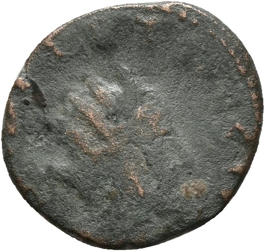 RIC V Tetricus I 102 Tetricus I obverse, Bust of Tetricus I, radiate, cuirassed, right
