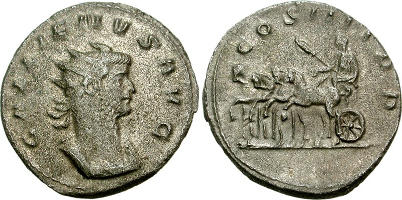 RIC V Tetricus I 150 Tetricus I obverse, Bust of Tetricus I, radiate, draped, right
