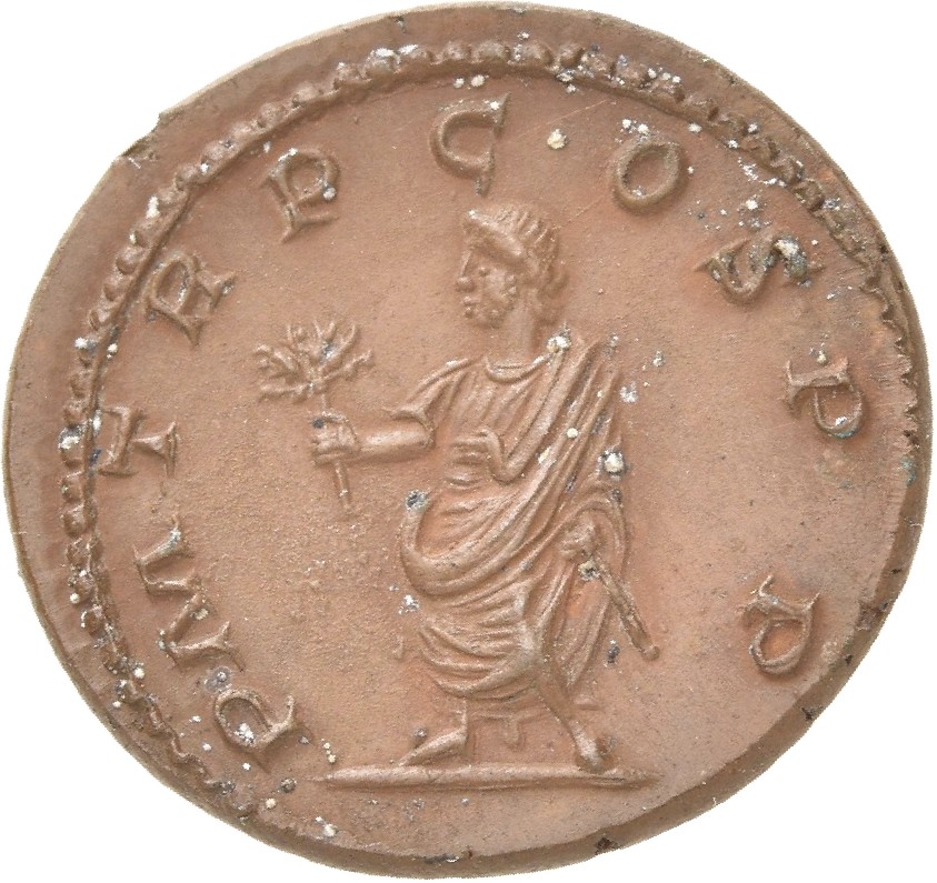 RIC V Tetricus I 2 Tetricus I reverse, Tetricus I, draped, cuirassed, standing left, holding branch in right hand and scep...