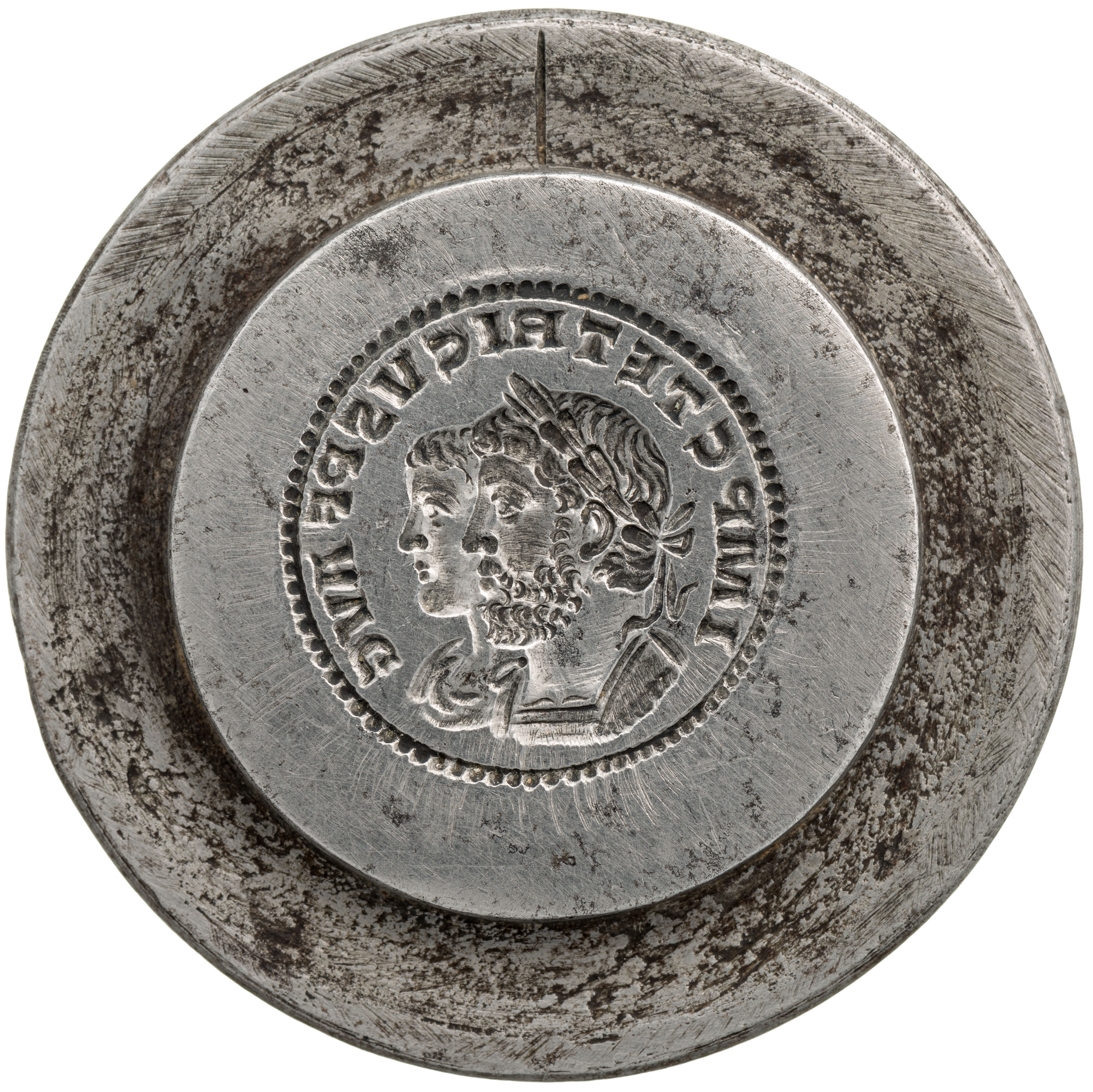 RIC V Tetricus I 206 Tetricus I obverse, Jugate bust of Tetricus I, laureate, cuirassed, right, and bust of Tetricus II, d...