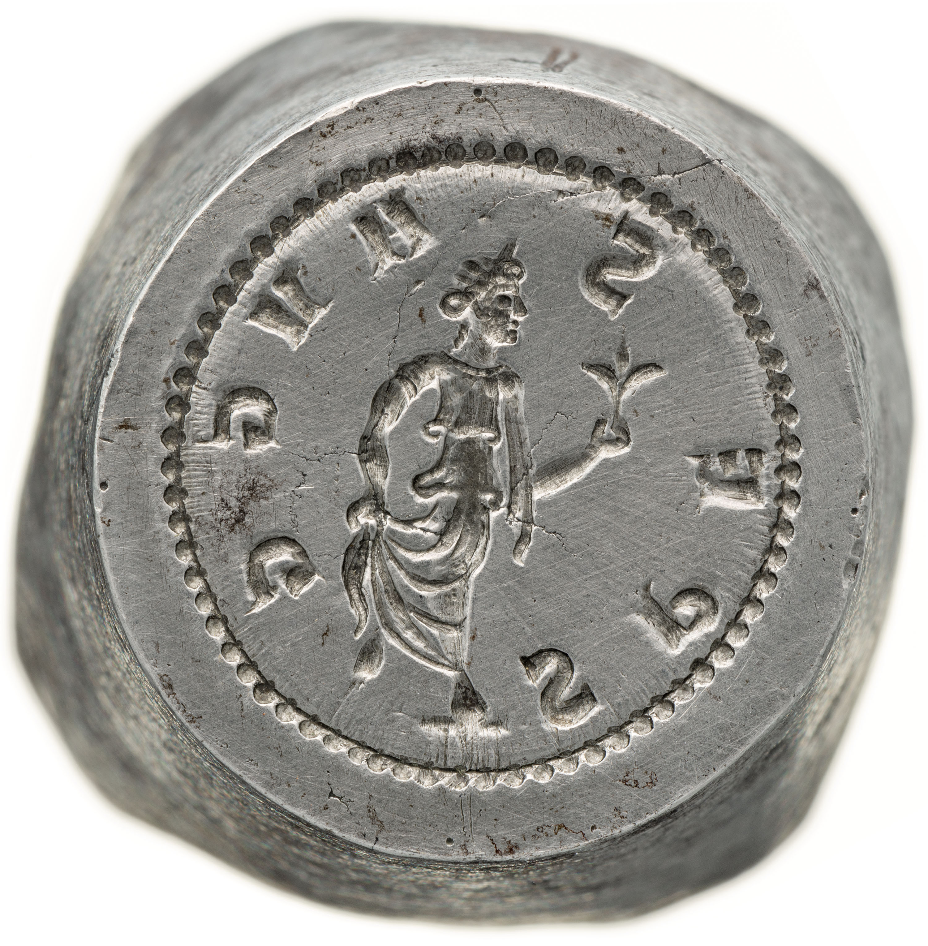 RIC V Tetricus I 218 Tetricus I obverse — Bust of Tetricus II, draped, right