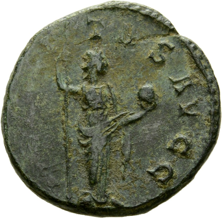 RIC V Tetricus I 244 Tetricus I reverse, Nobilitas, draped, standing right or left, holding sceptre in right hand and glob...