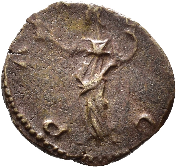 RIC V Tetricus I 248 Tetricus I reverse, Pax, draped, standing left, holding olive-branch in right hand and sceptre in lef...