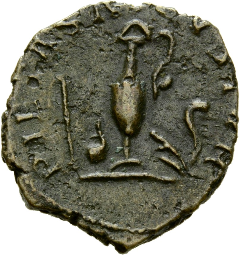 RIC V Tetricus I 259 Tetricus I reverse, Pontifical implements