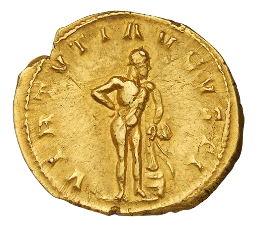 RIC V Tetricus I 44 Tetricus I reverse, Hercules, standing right, leaning on club with lion's skin on rock