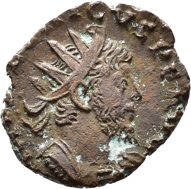 RIC V Tetricus I 80 Tetricus I obverse, Bust of Tetricus I, radiate, cuirassed, right