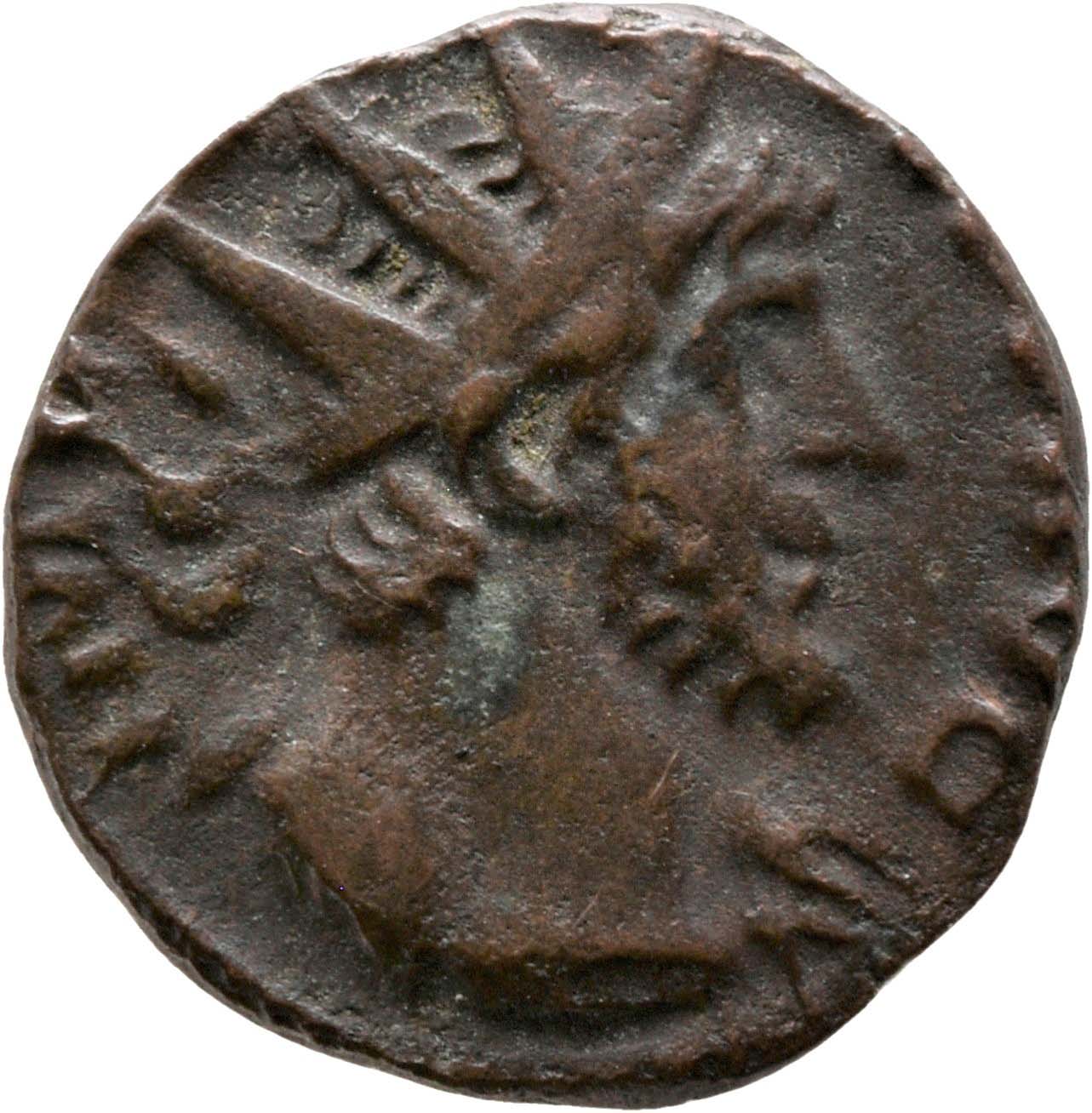 RIC V Tetricus I 90 Tetricus I obverse, Bust of Tetricus I, radiate, cuirassed, right
