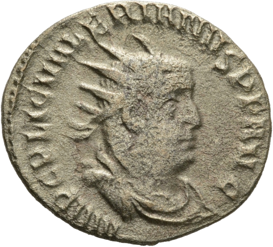 RIC V Valerian 106 Valerian obverse, Bust of Valerian, radiate, draped, right