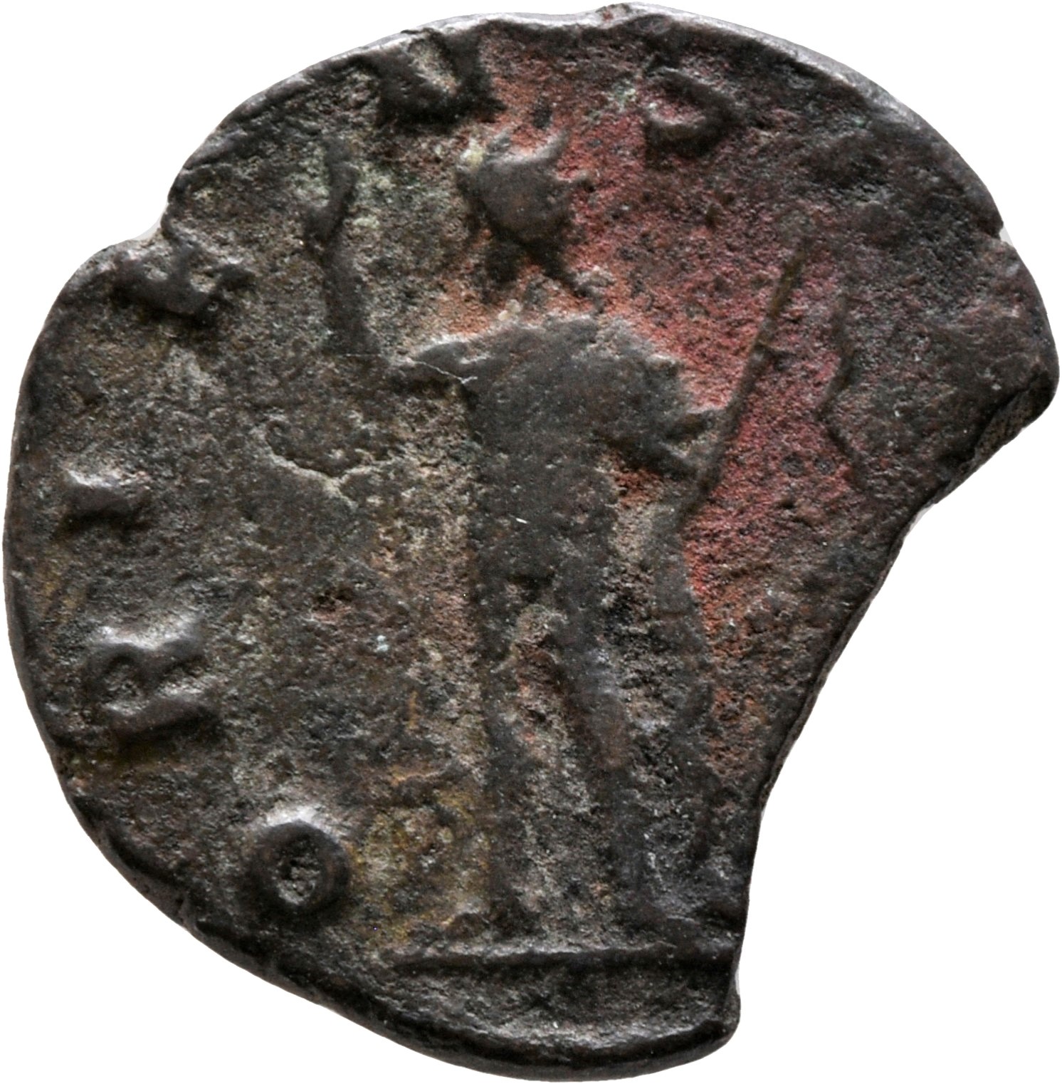 RIC V Valerian 106 Valerian reverse, Sol, radiate, standing or walking left, raising right hand and holding whip or globe ...