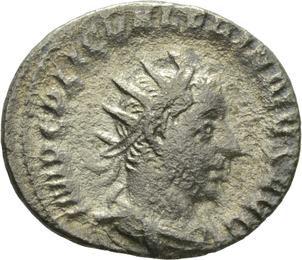RIC V Valerian 125 Valerian obverse, Drapierte Panzerbüste des Valerianus mit Strahlenkrone nach r.