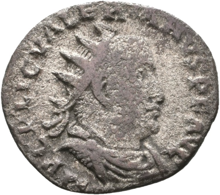 RIC V Valerian 126 Valerian obverse, Bust of Valerian, radiate, draped, right