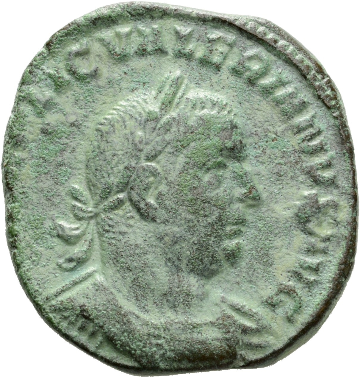 RIC V Valerian 160 Valerian obverse, Bust of Valerian, laureate, cuirassed, right