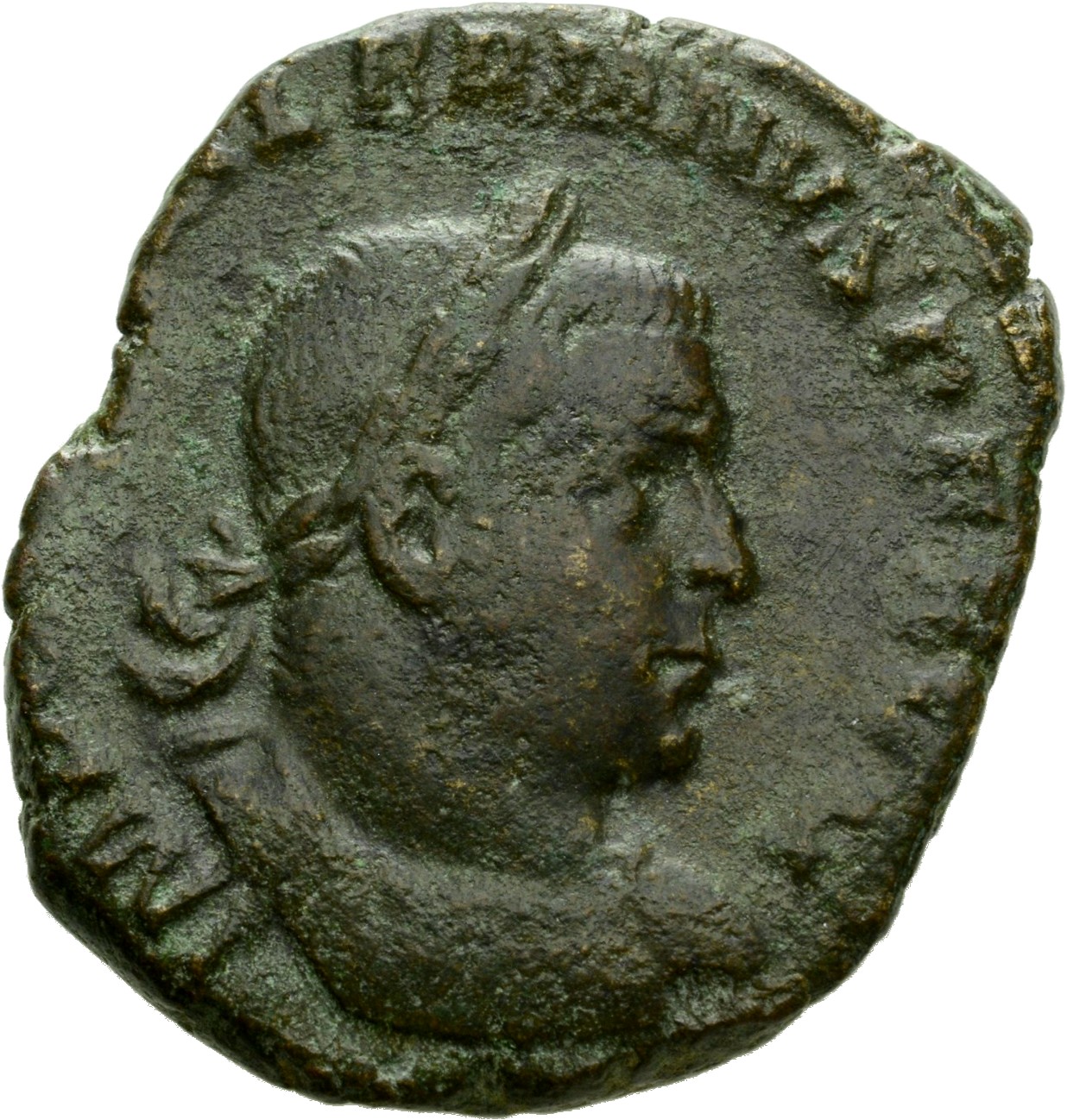 RIC V Valerian 180 Valerian obverse, Panzerbüste des Valerianus mit Lorbeerkranz nach r.