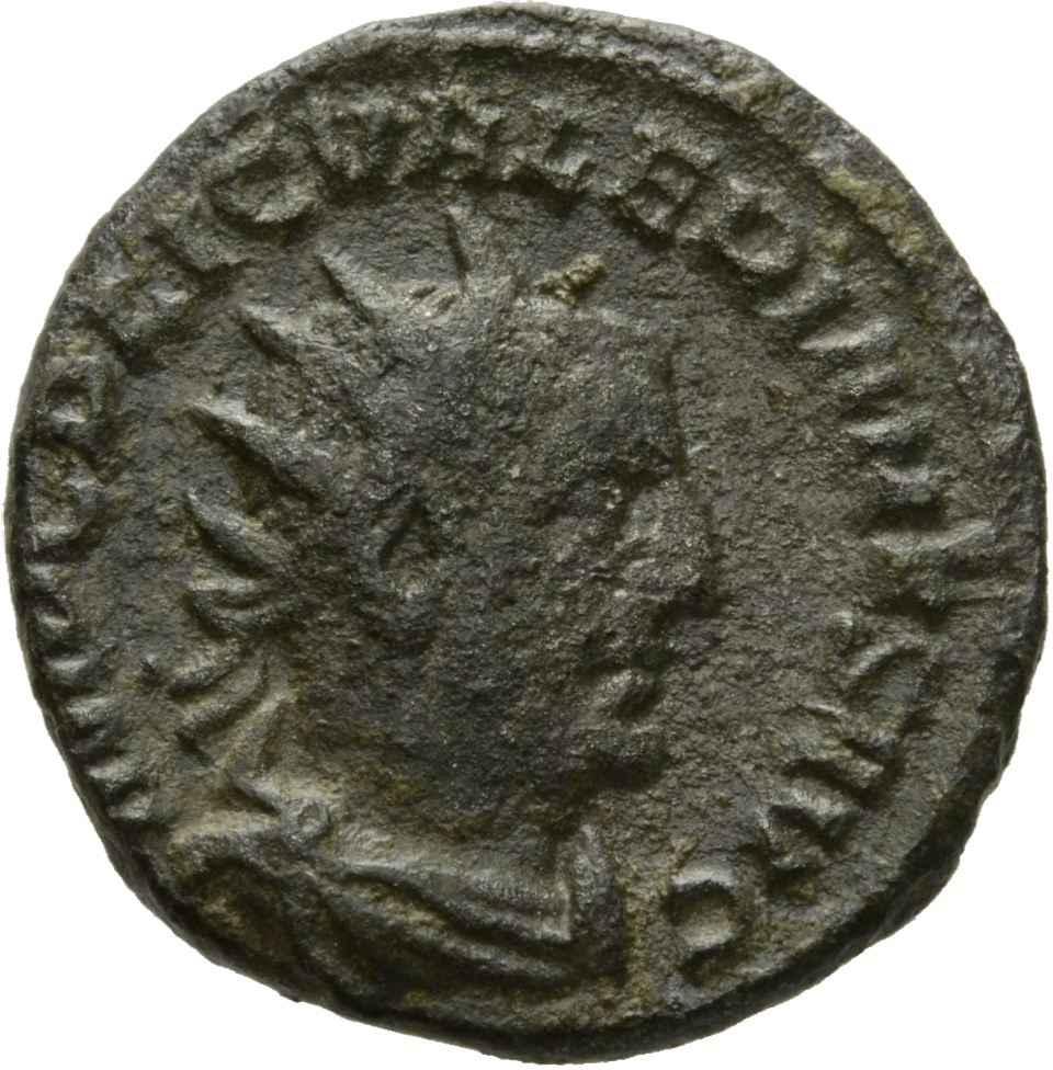RIC V Valerian 212 Valerian obverse, Bust of Valerian, radiate, draped, right