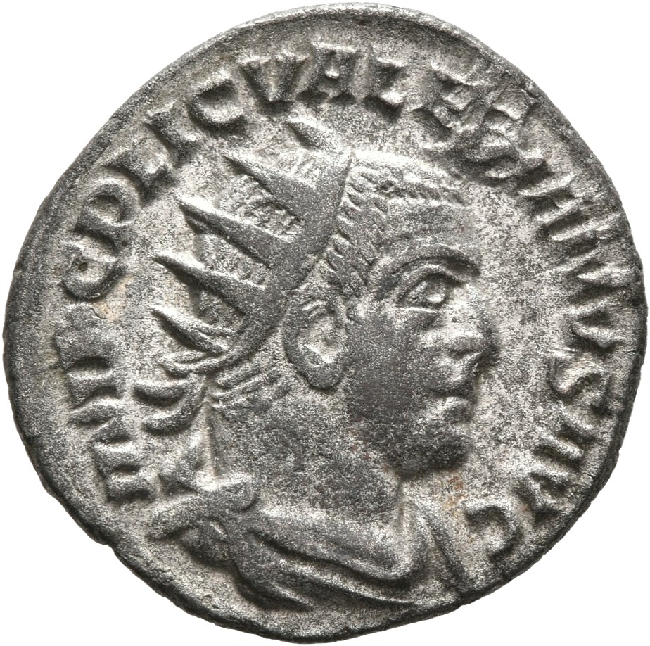 RIC V Valerian 219 Valerian obverse, Bust of Valerian, radiate, draped, right
