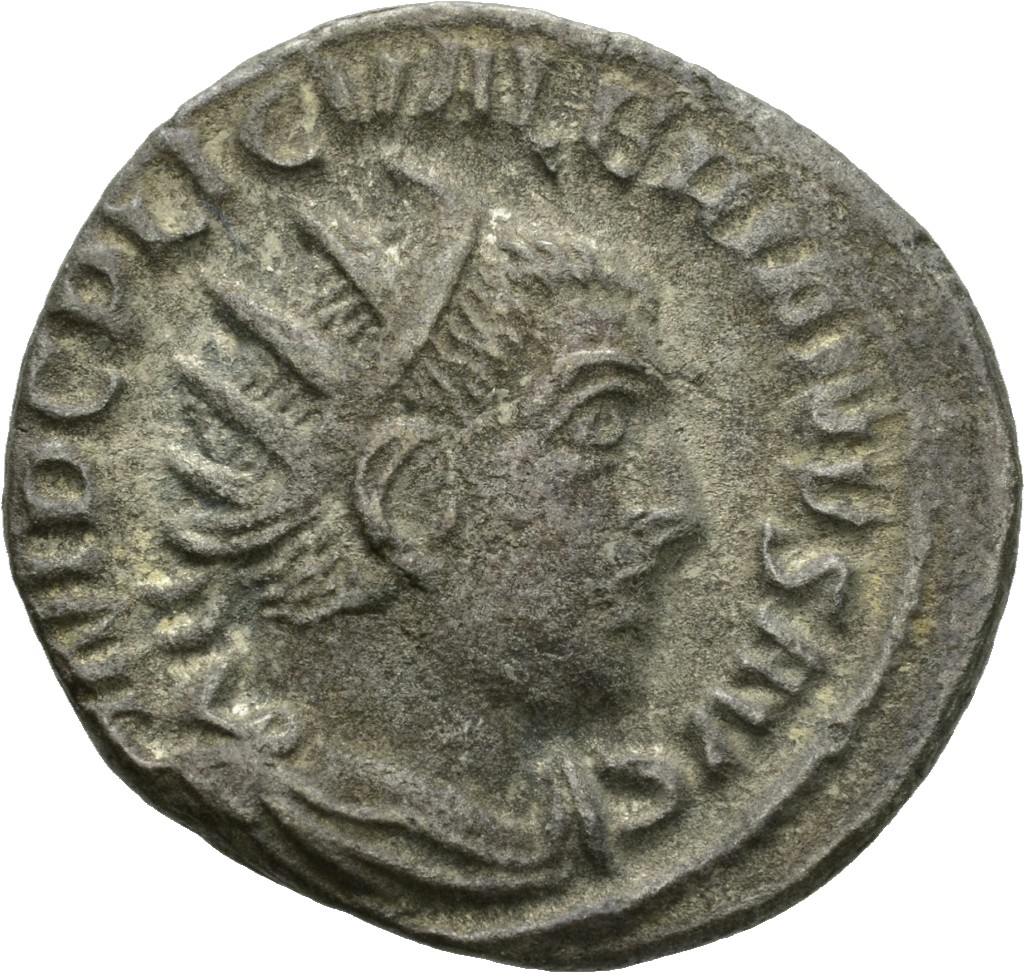 RIC V Valerian 225 Valerian obverse, Bust of Valerian, radiate, draped, right